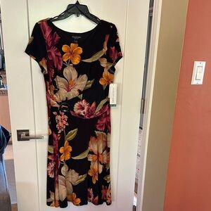 Perceptions Floral Print on Navy, Dress